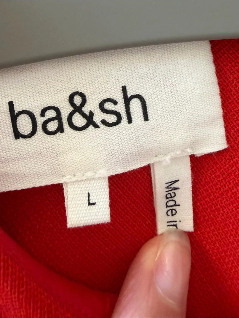 ba&sh Red Pencil dress with Side Cutout